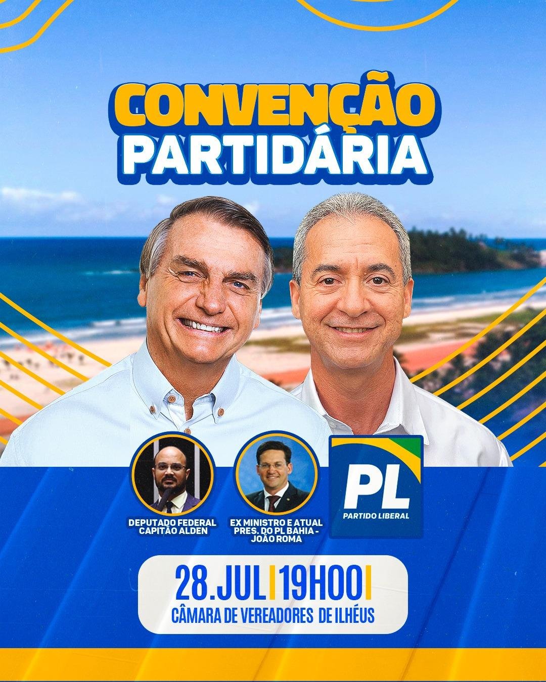 PL REALIZA CONVENÇÃO PARTIDÁRIA NO PRÓXIMO DOMINGO (28), EM ILHÉUS