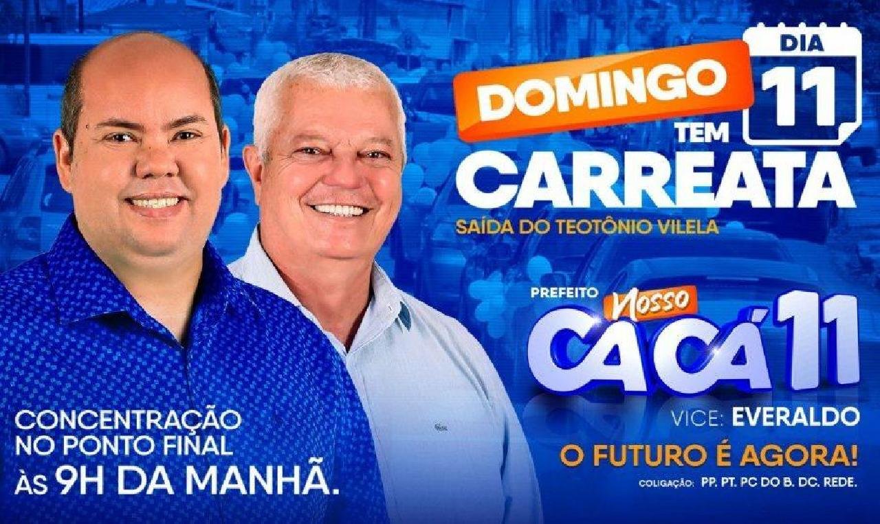 CACÁ COMANDA CARREATA NESTE DOMINGO