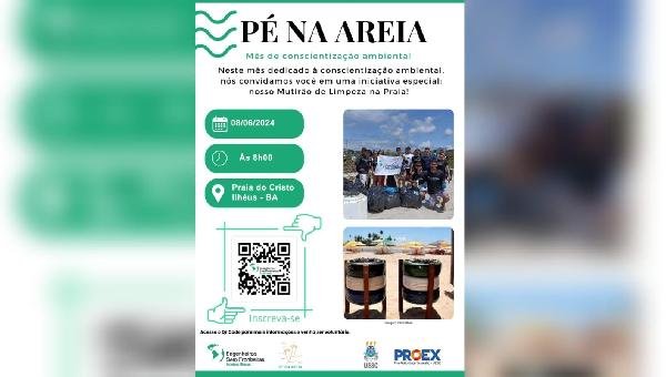 ESTUDANTES DE ENGENHARIA DA UESC REALIZAM SEGUNDA EDIÇÃO DO PROJETO SOCIAL PÉ NA AREIA