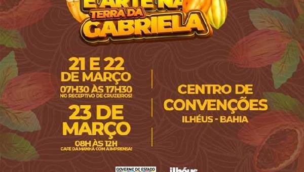 FESTIVAL "SABORES E ARTE NA TERRA DA GABRIELA" ACONTECE A PARTIR DESTA QUINTA-FEIRA (21), EM ILHÉUS