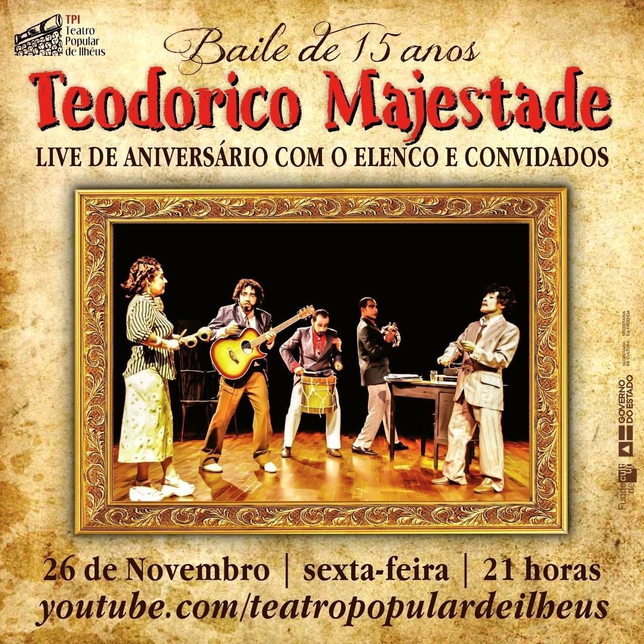 "TEODORICO MAJESTADE" COMEMORA 15 ANOS COM LIVE COMEMORATIVA 