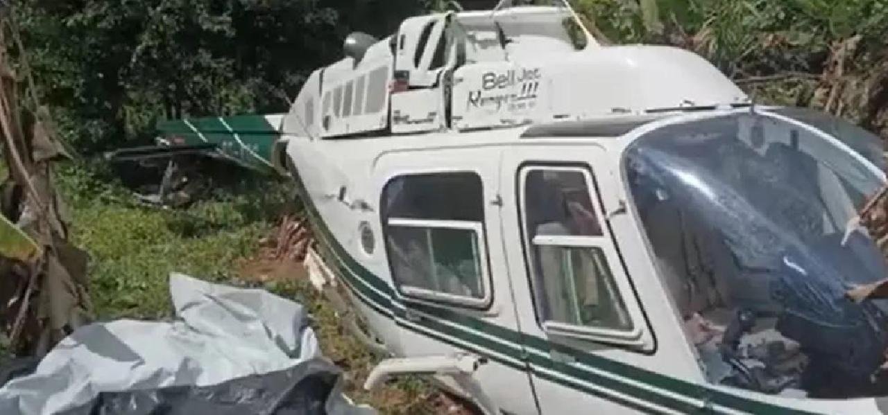 HELICÓPTERO QUE CAIU NA ZONA RURAL DE ITACARÉ NO DOMINGO FOI ENCONTRADO NESTA TERÇA-FEIRA