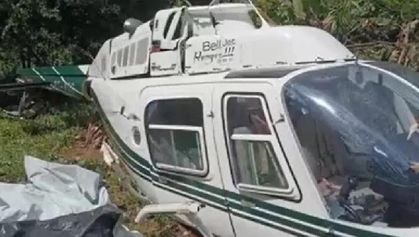 HELICÓPTERO QUE CAIU NA ZONA RURAL DE ITACARÉ NO DOMINGO FOI ENCONTRADO NESTA TERÇA-FEIRA