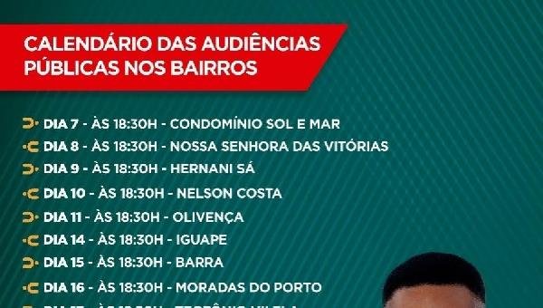 AUDIÊNCIAS PÚBLICAS SOBRE O SISTEMA DE INTEGRAÇÃO DO TRANSPORTE PÚBLICO DE ILHÉUS, SEGUE ATÉ A PRÓXIMA QUINTA-FEIRA (24)