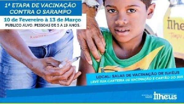 PRIMEIRA FASE DA VACINAÇÃO CONTRA SARAMPO COMEÇA NA SEGUNDA-FEIRA (10)