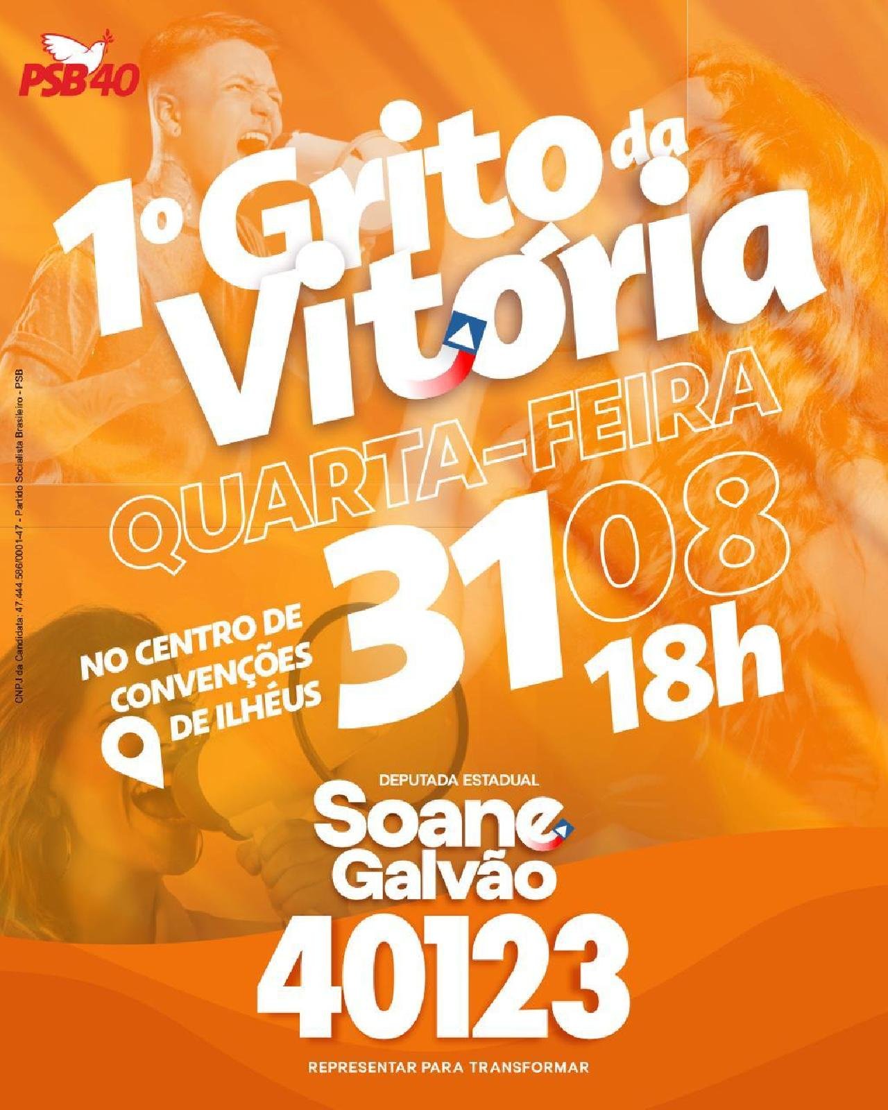 SOANE GALVÃO CONVOCA APOIADORES PARA EVENTO DE CAMPANHA NESTA QUARTA (31)