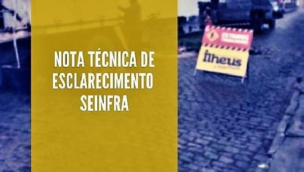 NOTA TÉCNICA DE ESCLARECIMENTO – SEINFRA