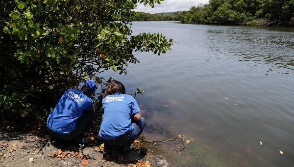 MANCHAS DE ÓLEO APARECEM NO RIO JOANES, QUE ABASTACE SALVADOR E REGIÃO METROPOLITANA