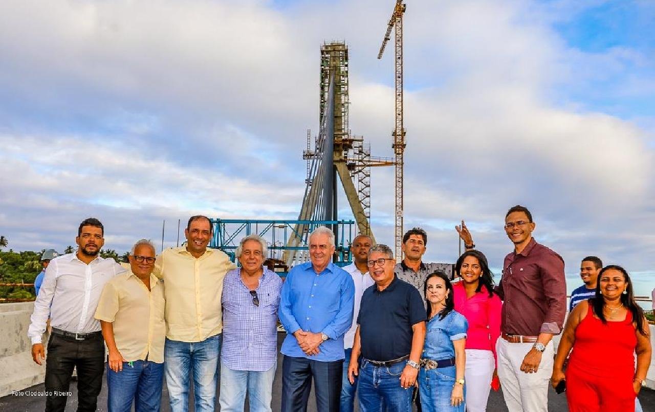 SENADOR OTTO ALENCAR VISITA OBRAS DA NOVA PONTE DE ILHÉUS