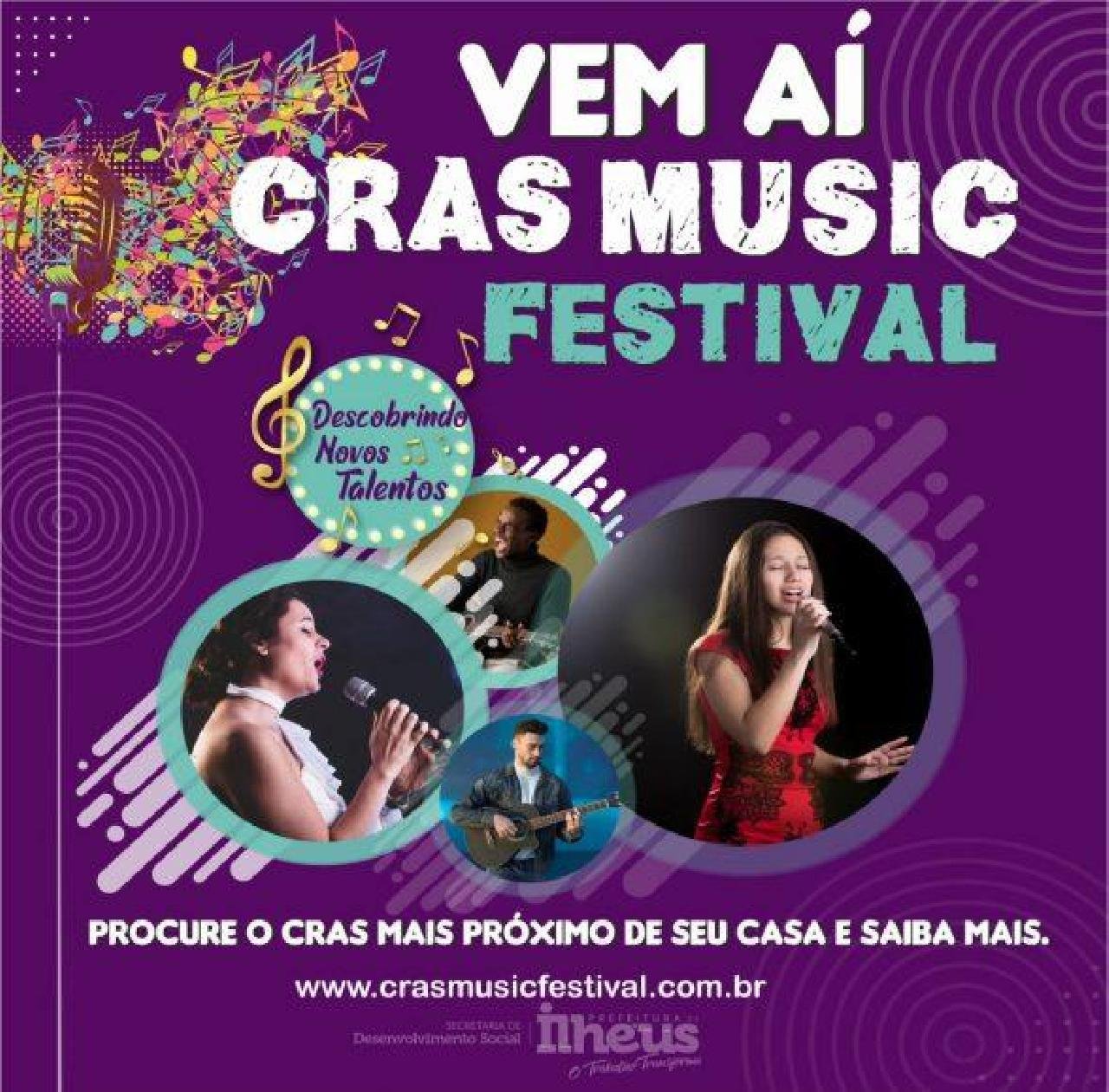 DIVULGA LISTA DE SELECIONADOS PARA AUDIÇÕES DO CRAS MUSIC FESTIVAL