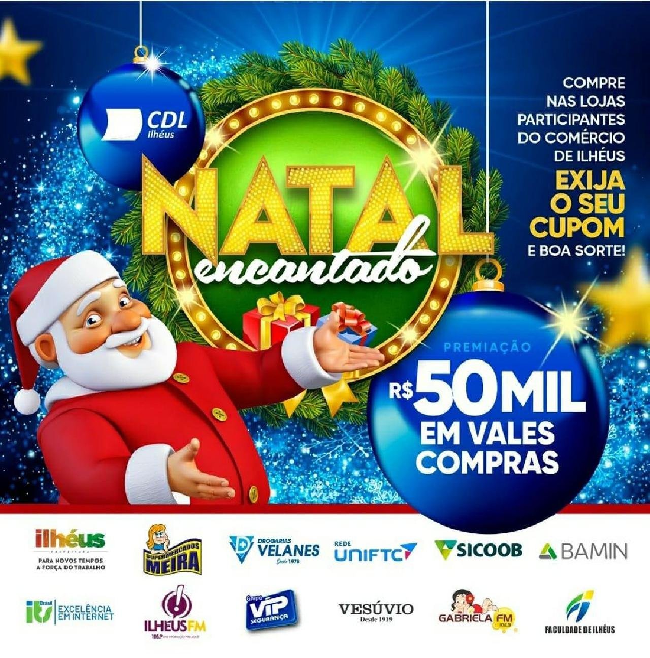 CDL DE ILHÉUS PARTICIPA DO LANÇAMENTO DA CAMPANHA NATAL ENCANTADO NESTA QUINTA-FEIRA, DIA 1° DE DEZEMBRO