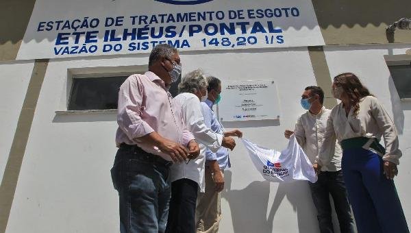 INAUGURADA PRIMEIRA ETAPA DA AMPLIAÇÃO DO SISTEMA DE ESGOTAMENTO ILHÉUS-PONTAL