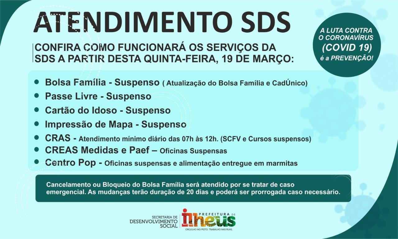 A SECRETARIA DE DESENVOLVIMENTO SOCIAL DE ILHÉUS INFORMA