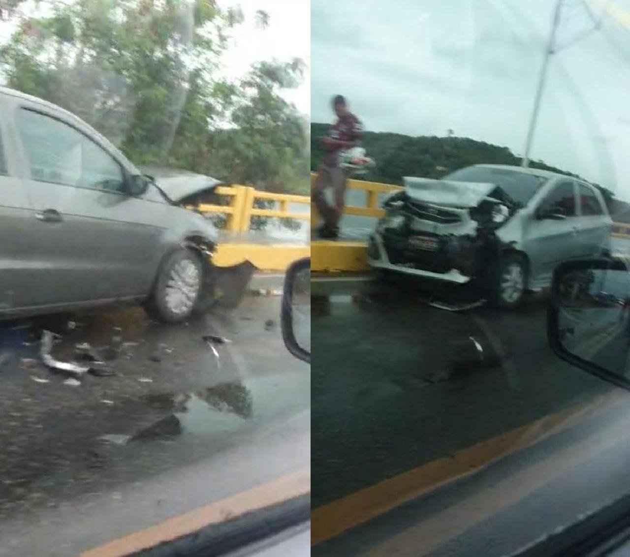 ILHÉUS: CARROS COLIDEM NA PONTE LOMANTO JÚNIOR