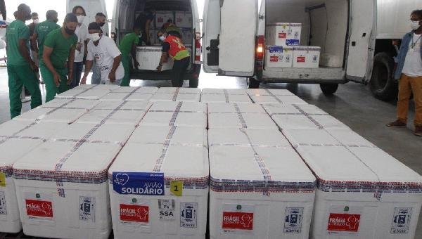 BAHIA RECEBE MAIS DE 80 MIL DOSES DE VACINA DA PFIZER