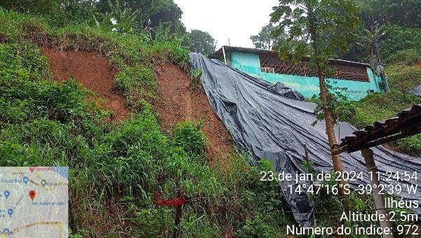 ILHÉUS REGISTRA CHUVA DE 220 MM NAS ÚLTIMAS 24 HORAS; SEIS PESSOAS FICARAM DESABRIGADAS E FORAM ENCAMINHADAS PARA UM ABRIGO