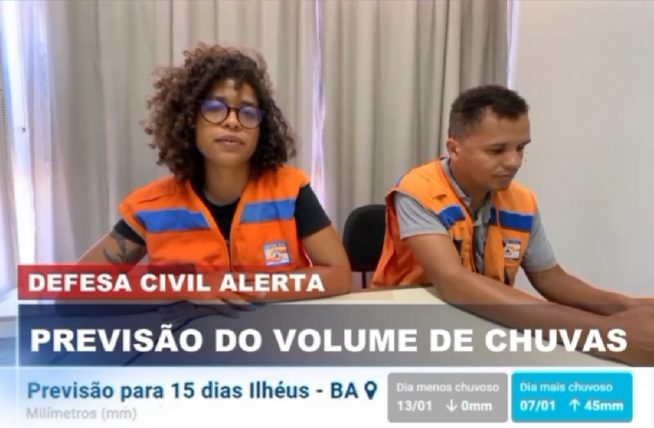 DEFESA CIVIL DE ILHÉUS EMITE NOVO ALERTA