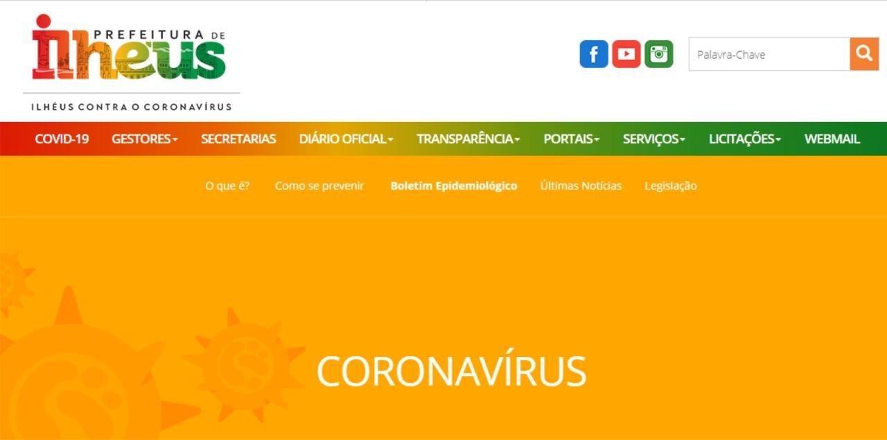 TRANSPARÊNCIA COVID-19: AÇÕES DA PREFEITURA DE ILHÉUS SÃO ACESSÍVEIS NO PORTAL