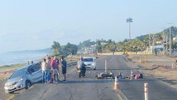 ACIDENTE DEIXA DUAS PESSOAS FERIDAS NA BA-OO1, EM ILHÉUS