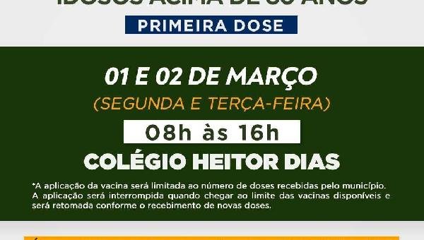 IDOSOS ACIMA DE 80 ANOS RECEBEM A 1ª DOSE ATE HOJE (02)