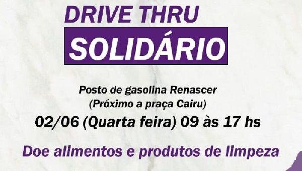 DRIVE-TRHU SOLIDÁRIO ACONTECE NESTA QUARTA-FEIRA EM ILHÉUS 