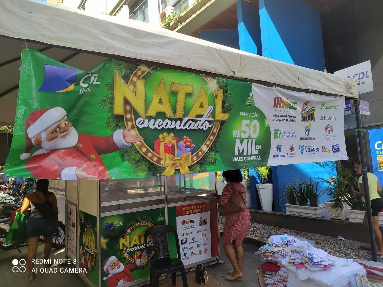 CONTEMPLADOS NO 1° SORTEIO DO "NATAL ENCANTADO" PODEM RETIRAR O VALE COMPRAS A PARTIR DESTA 3° FEIRA NA CDL DE ILHÉUS