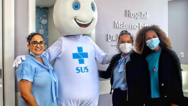 HOSPITAL MATERNO INFANTIL DR. JOAQUIM SAMPAIO RECEBE VISITA DO ZÉ GOTINHA