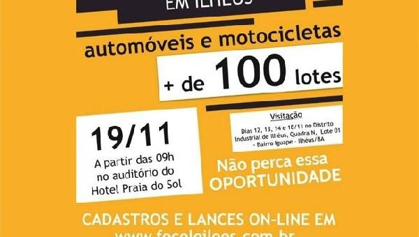 ILHÉUS: CARROS APREENDIDOS SERÃO LEILOADOS NA PRÓXIMA TERÇA