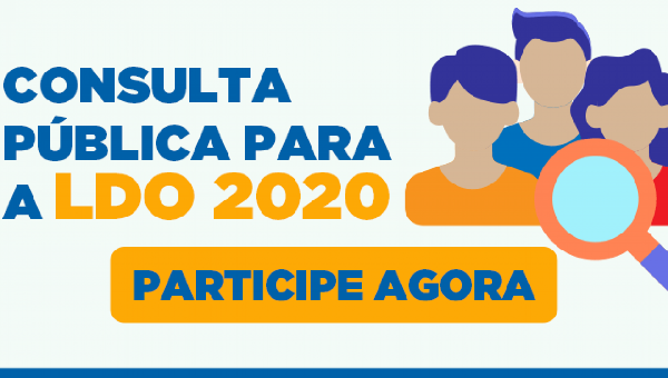 AUDIÊNCIA PÚBLICA DISCUTIRÁ LDO 2020 NA PRÓXIMA SEGUNDA-FEIRA (19)