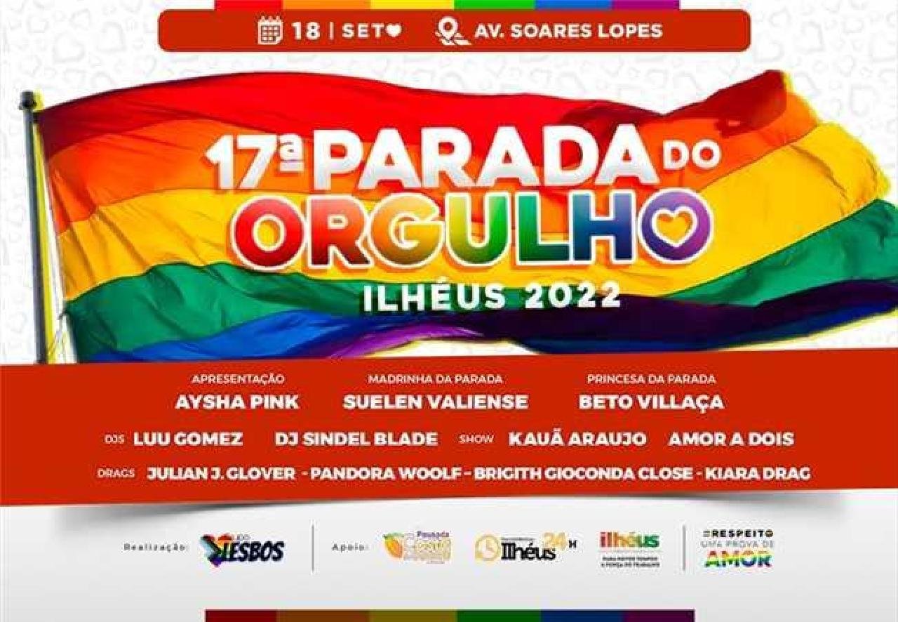 PARADA DO ORGULHO: TRÂNSITO DE ILHÉUS SERÁ ALTERADO NESTE DOMINGO (18); CONFIRA A PROGRAMAÇÃO 